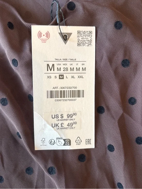 Zara Brown Polka Dot Halter Maxi Dress - Picture 7 of 7